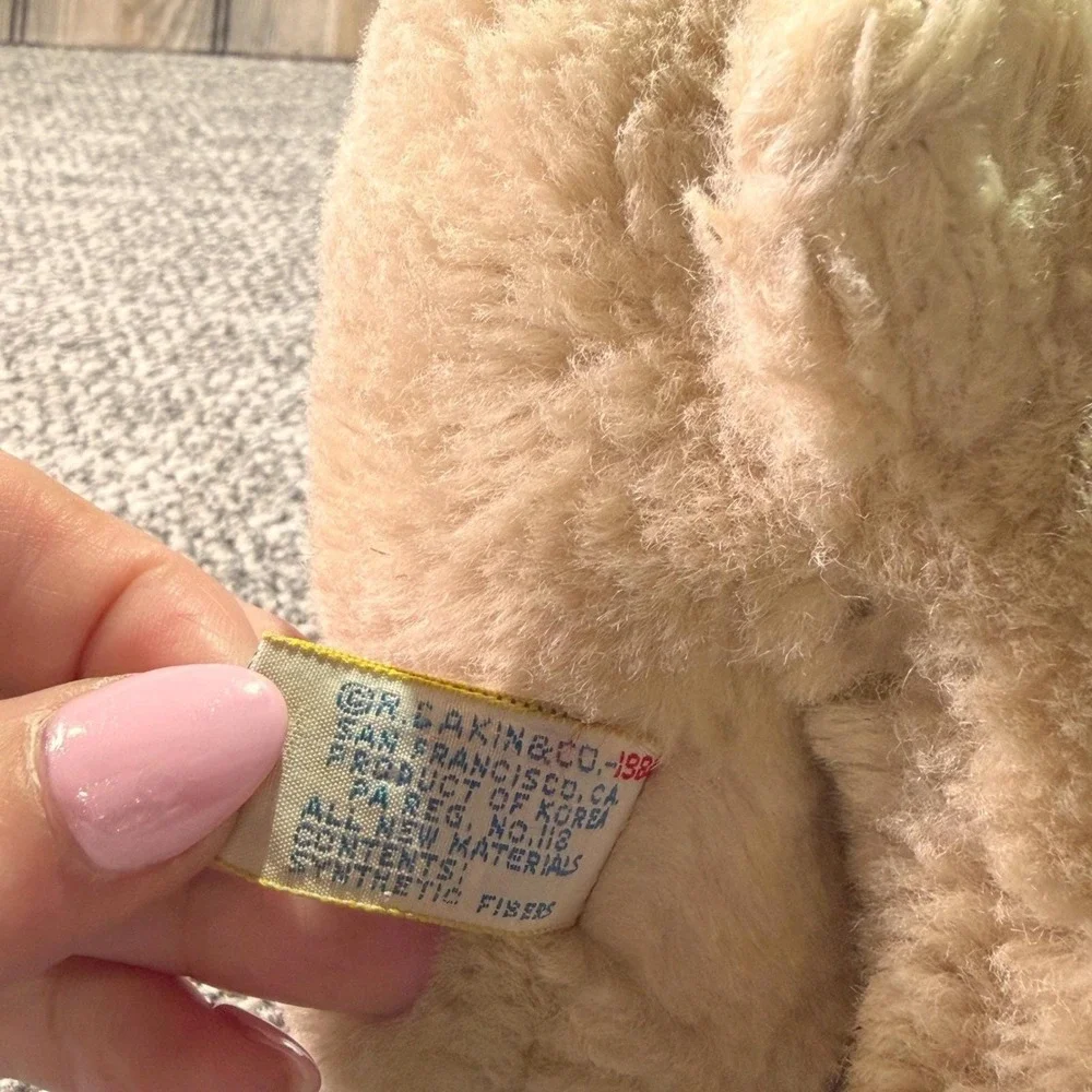 Vintage Dakin Teddy Bear 1984 Tan Plush Stuffed Animal Collectible 10 Inch
